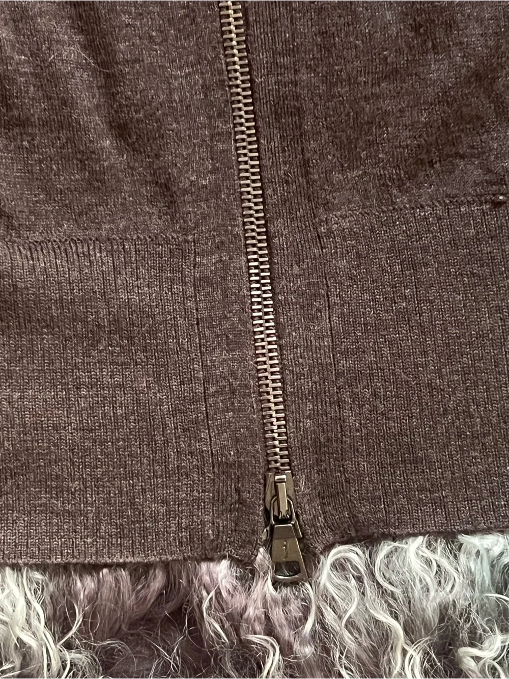 John Varvatos Men's Brown Full-Zip Knit Cardigan